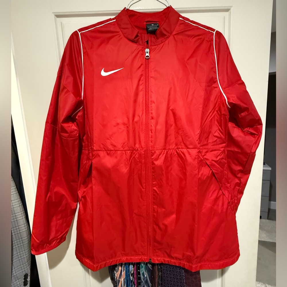 Nike Red Windbreaker with White Accents